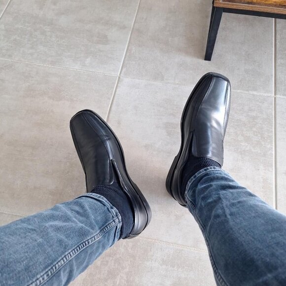 Bruno Marc Men's Black Cambridge Slip-on Loafers Square-Toe Dress Shoes - Picture 2 of 11